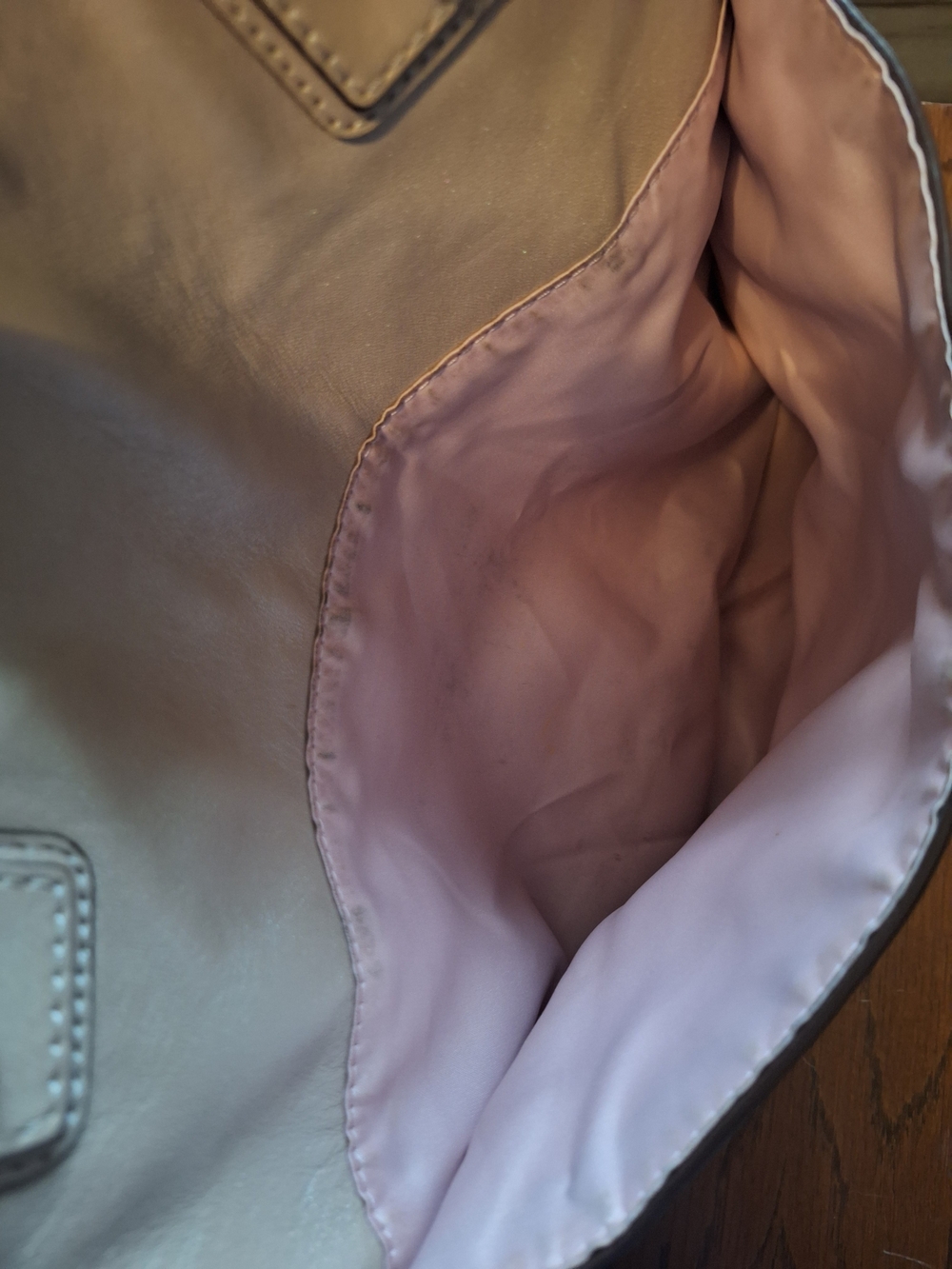 Coach Leather Tote Bag in Light Beige - Picture 11 of 12